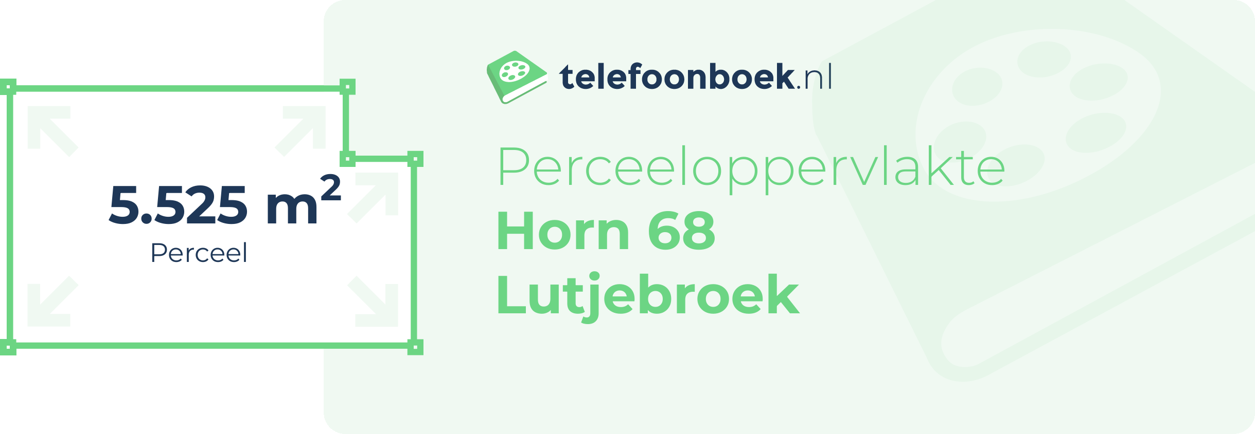 Perceeloppervlakte Horn 68 Lutjebroek