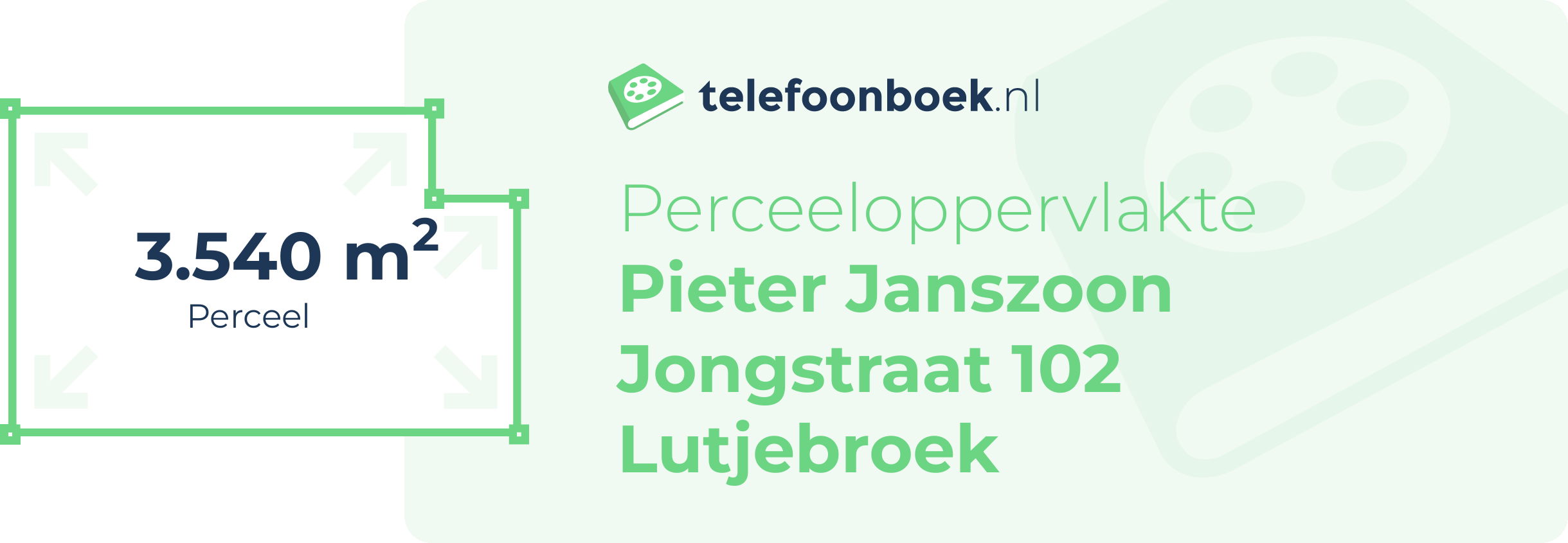 Perceeloppervlakte Pieter Janszoon Jongstraat 102 Lutjebroek