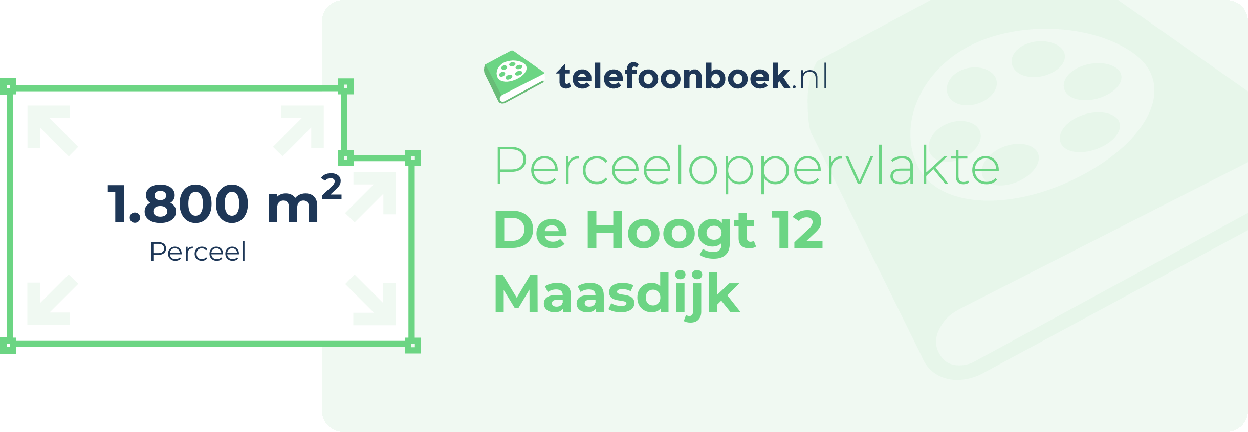 Perceeloppervlakte De Hoogt 12 Maasdijk