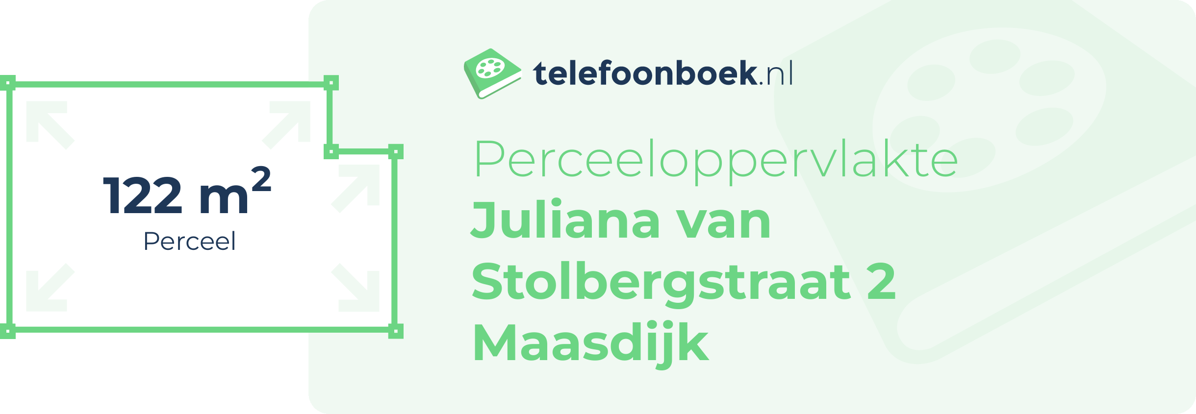 Perceeloppervlakte Juliana Van Stolbergstraat 2 Maasdijk