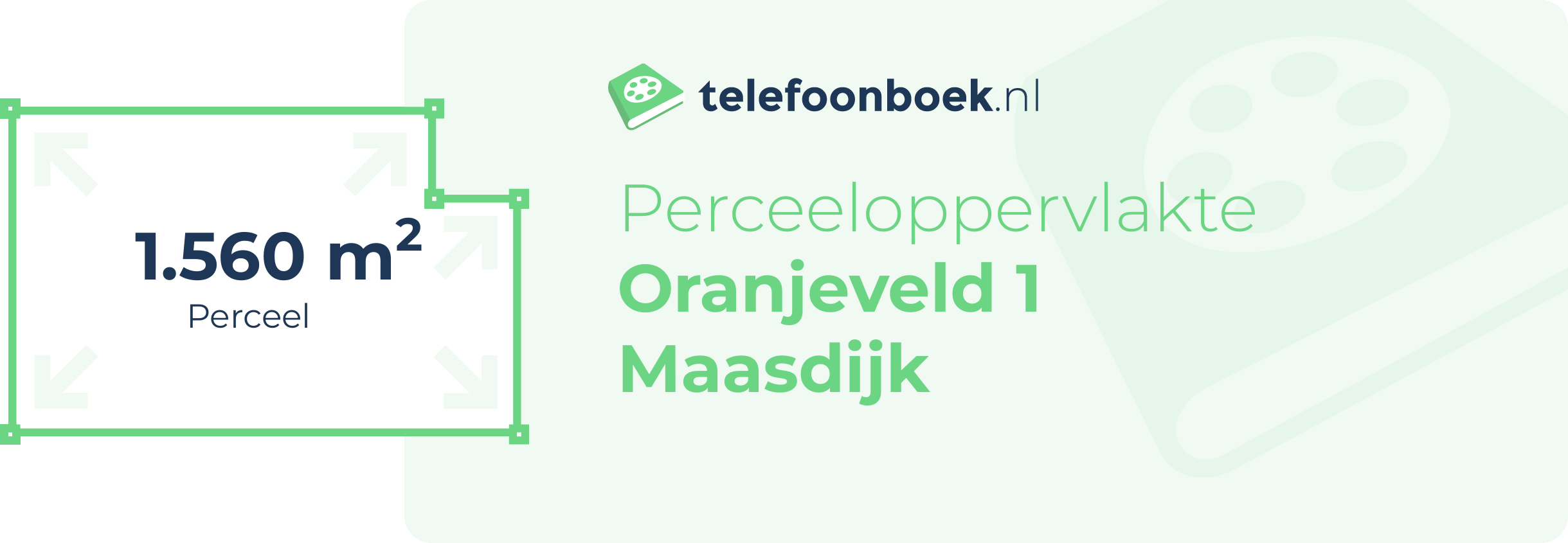 Perceeloppervlakte Oranjeveld 1 Maasdijk