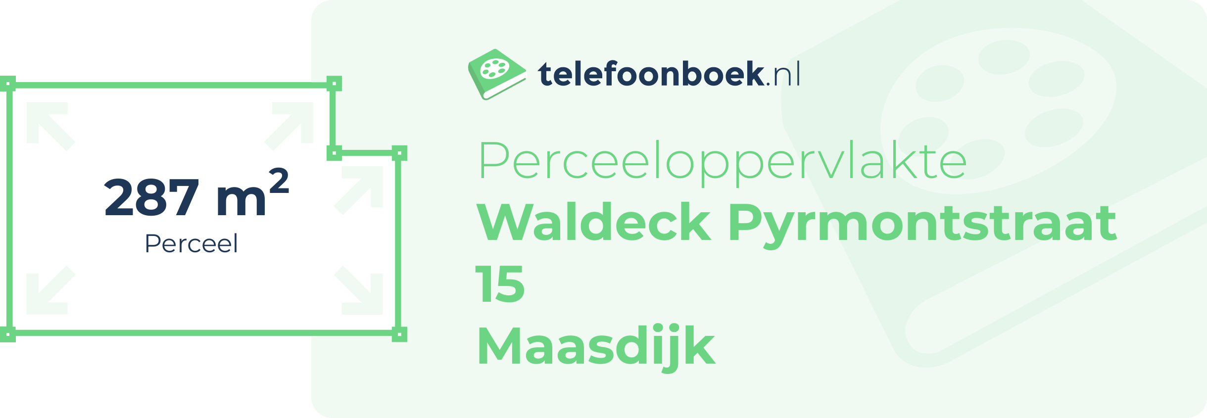 Perceeloppervlakte Waldeck Pyrmontstraat 15 Maasdijk