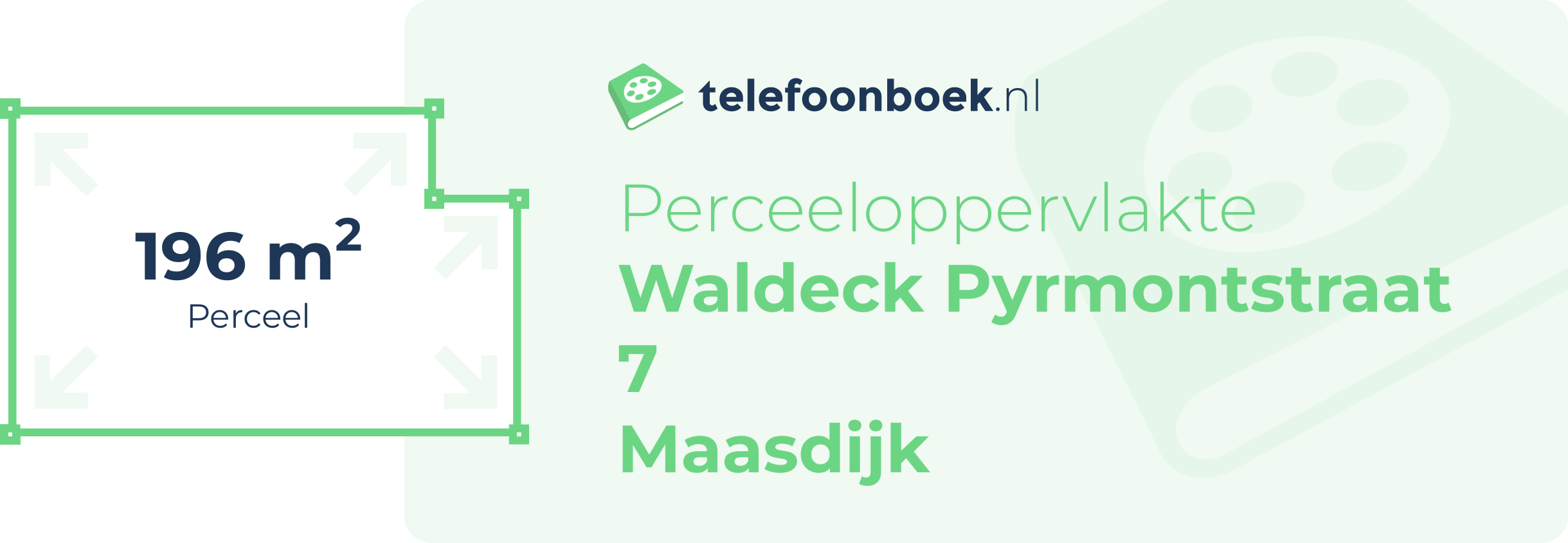 Perceeloppervlakte Waldeck Pyrmontstraat 7 Maasdijk