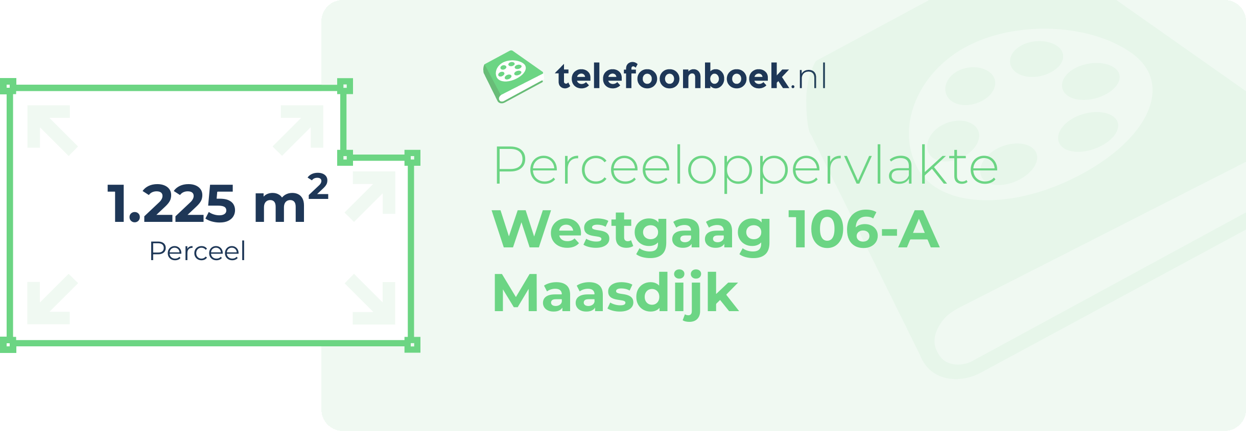 Perceeloppervlakte Westgaag 106-A Maasdijk