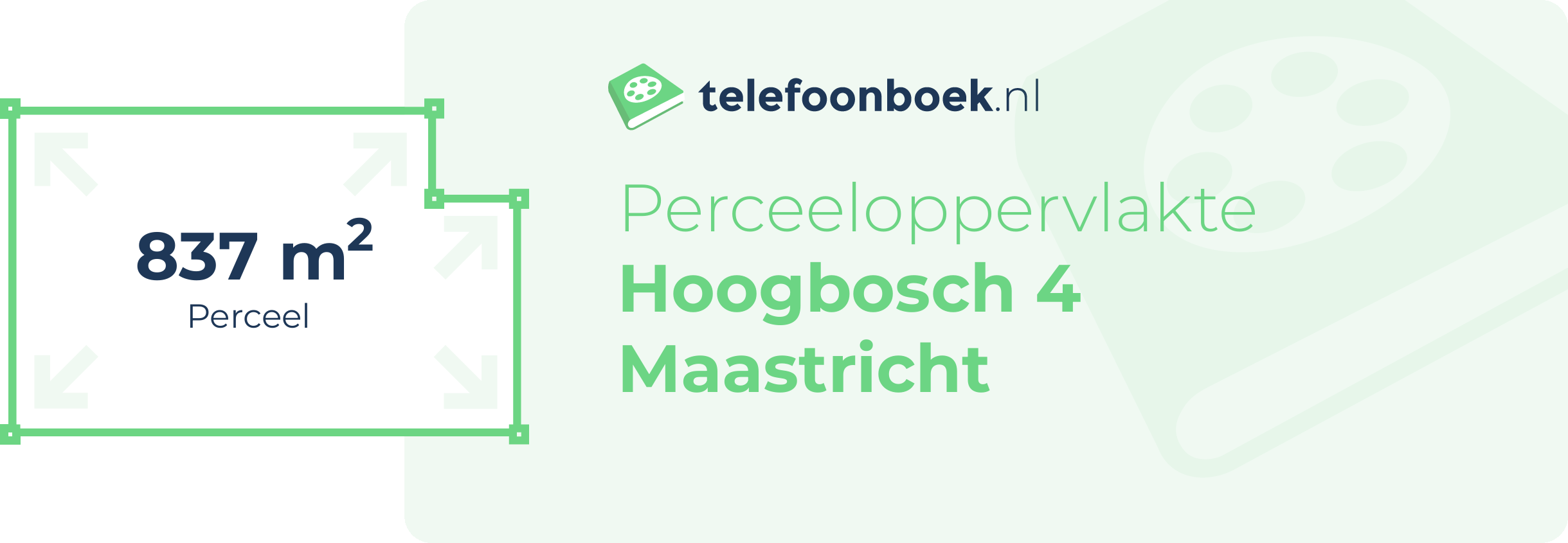 Perceeloppervlakte Hoogbosch 4 Maastricht