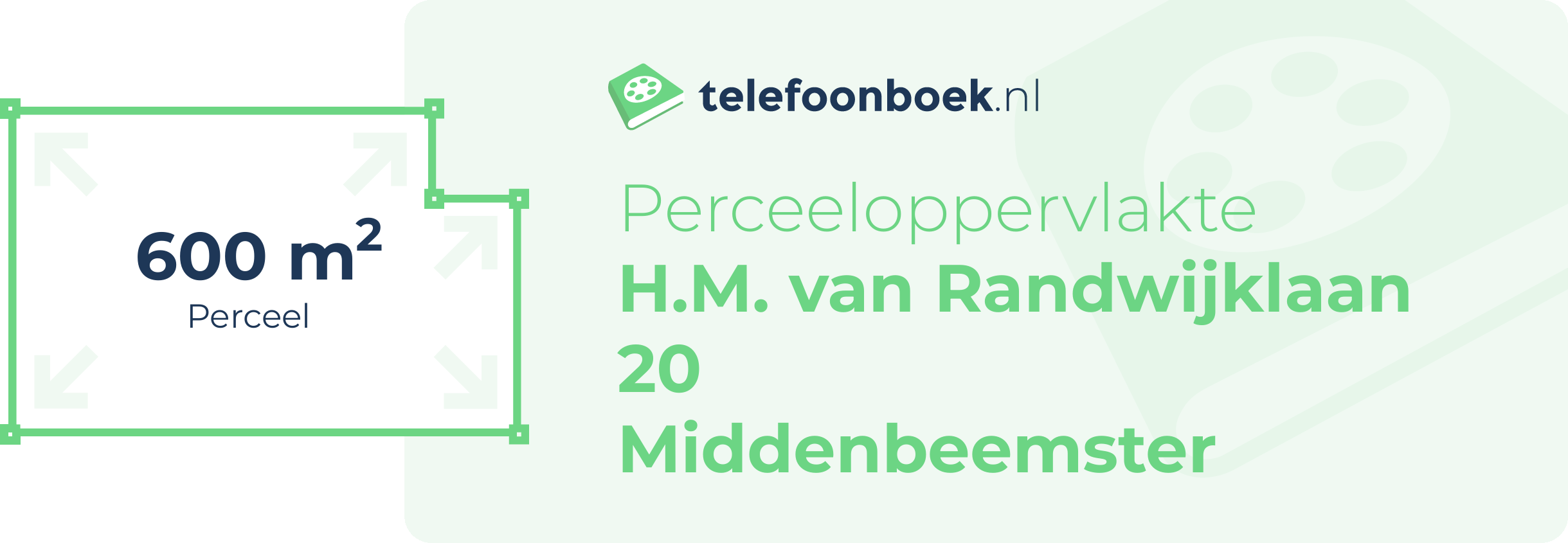 Perceeloppervlakte H.M. Van Randwijklaan 20 Middenbeemster