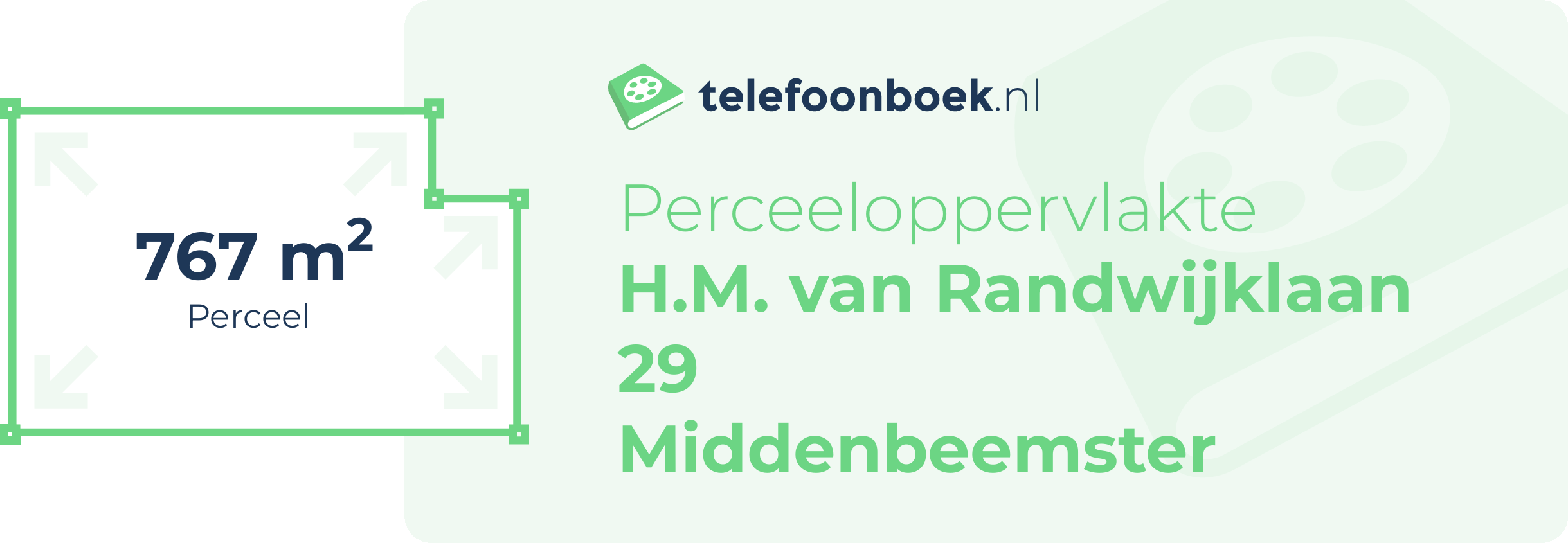 Perceeloppervlakte H.M. Van Randwijklaan 29 Middenbeemster