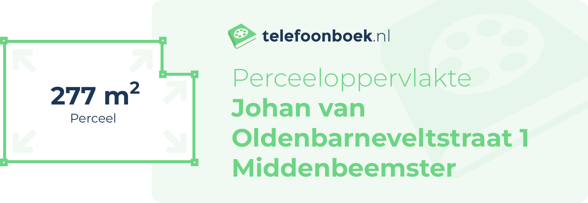 Perceeloppervlakte Johan Van Oldenbarneveltstraat 1 Middenbeemster