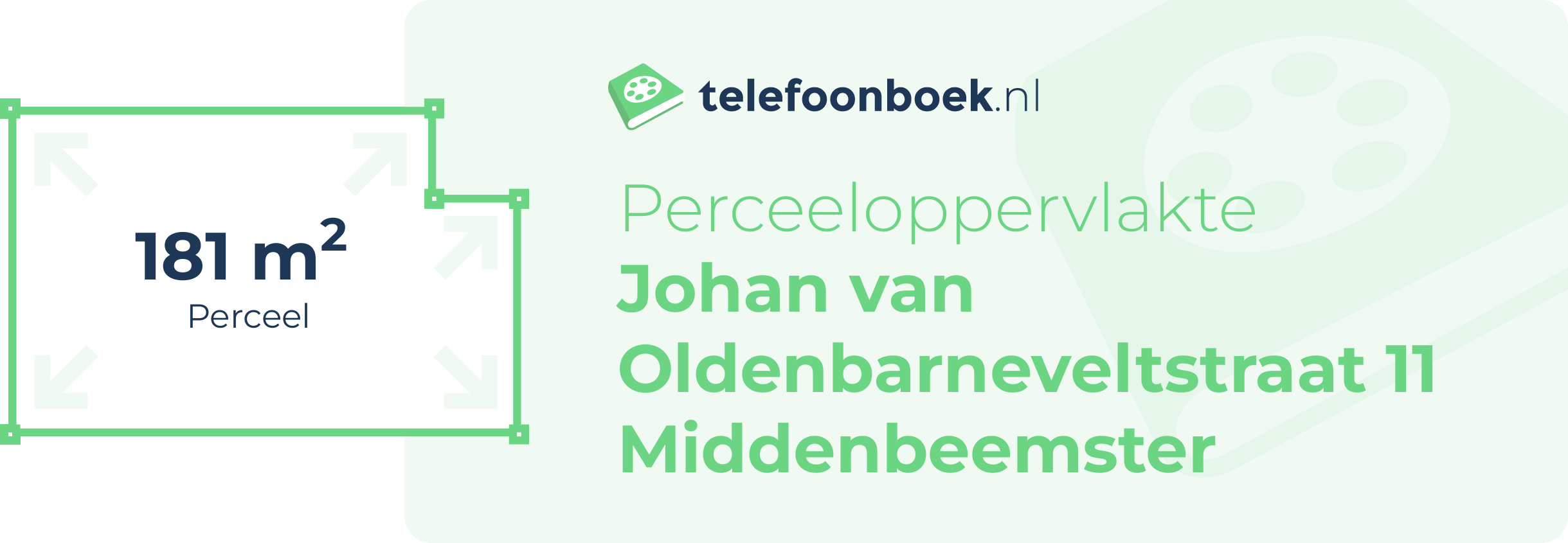 Perceeloppervlakte Johan Van Oldenbarneveltstraat 11 Middenbeemster