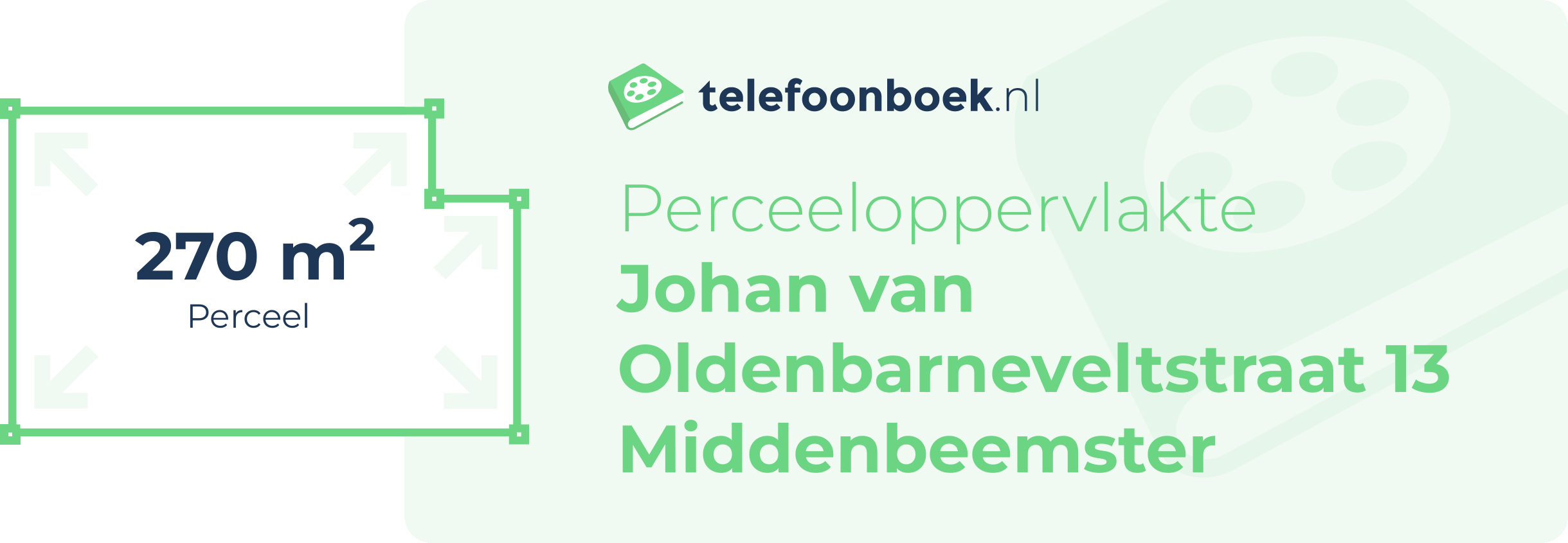 Perceeloppervlakte Johan Van Oldenbarneveltstraat 13 Middenbeemster