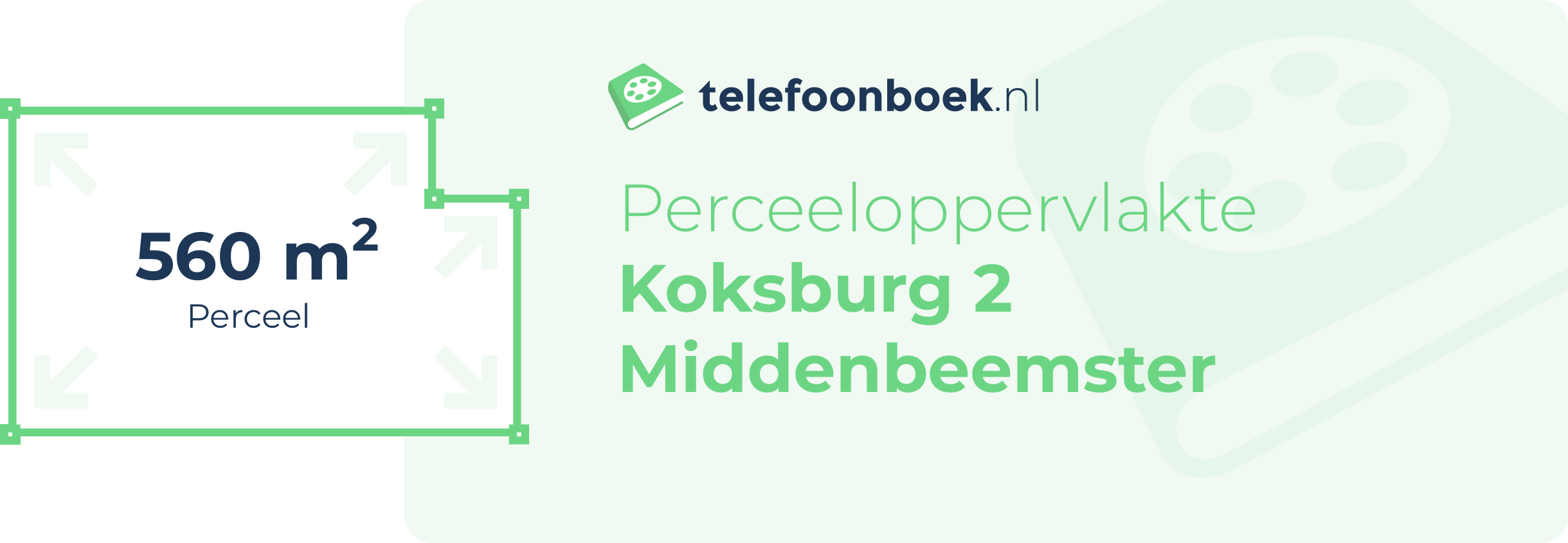 Perceeloppervlakte Koksburg 2 Middenbeemster