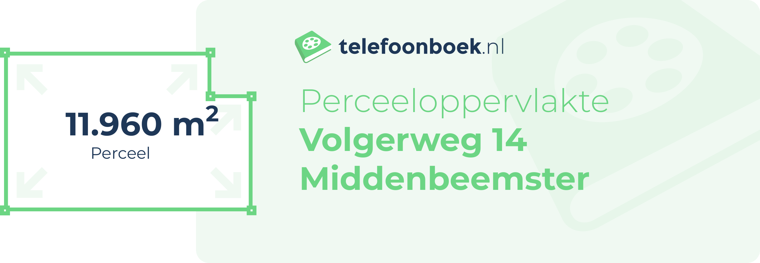 Perceeloppervlakte Volgerweg 14 Middenbeemster