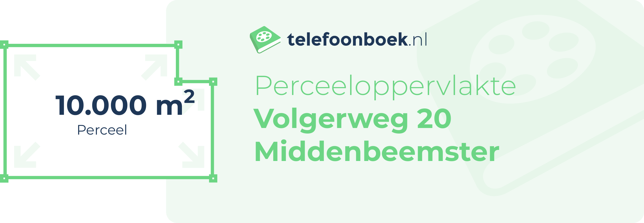 Perceeloppervlakte Volgerweg 20 Middenbeemster