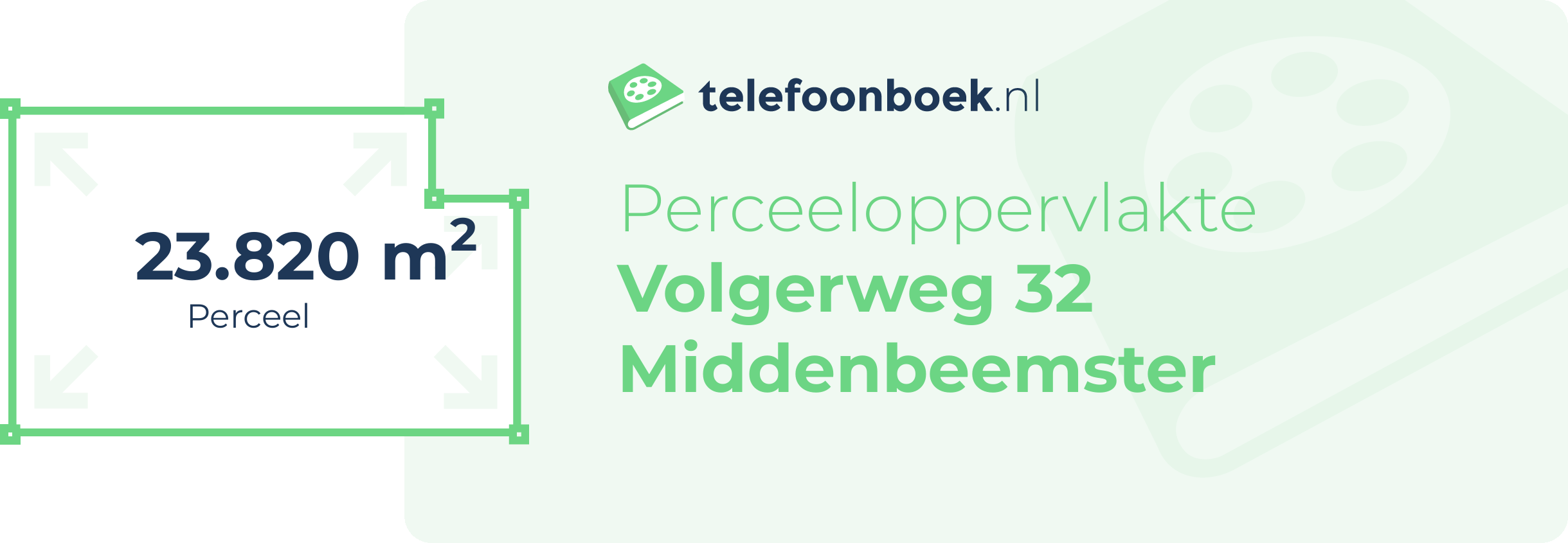 Perceeloppervlakte Volgerweg 32 Middenbeemster