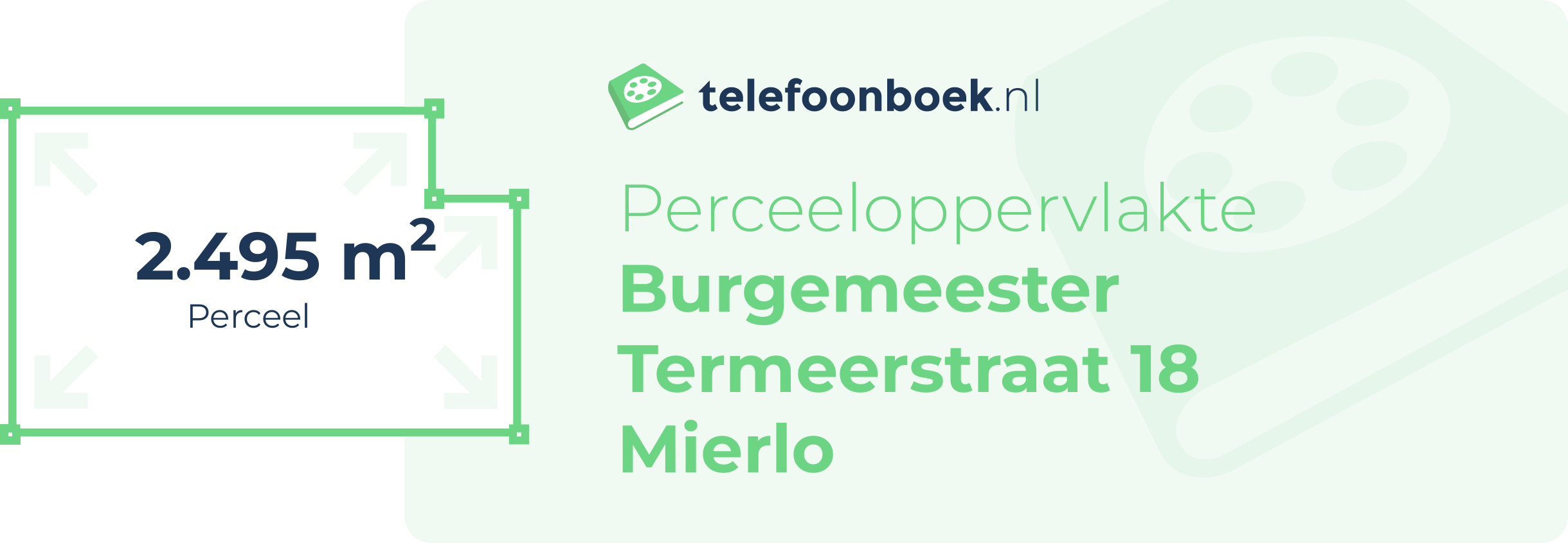 Perceeloppervlakte Burgemeester Termeerstraat 18 Mierlo