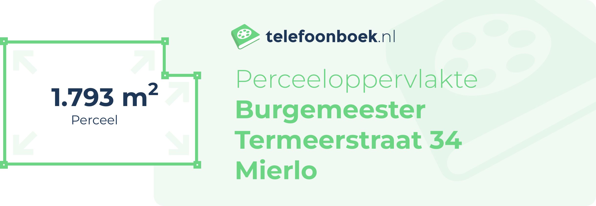 Perceeloppervlakte Burgemeester Termeerstraat 34 Mierlo