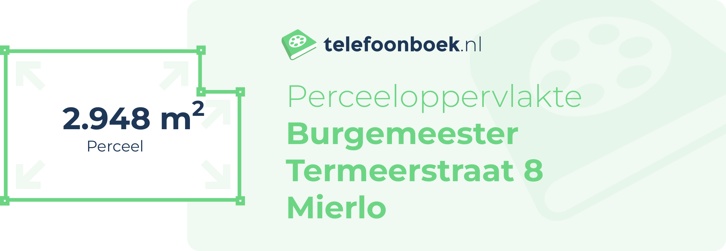 Perceeloppervlakte Burgemeester Termeerstraat 8 Mierlo