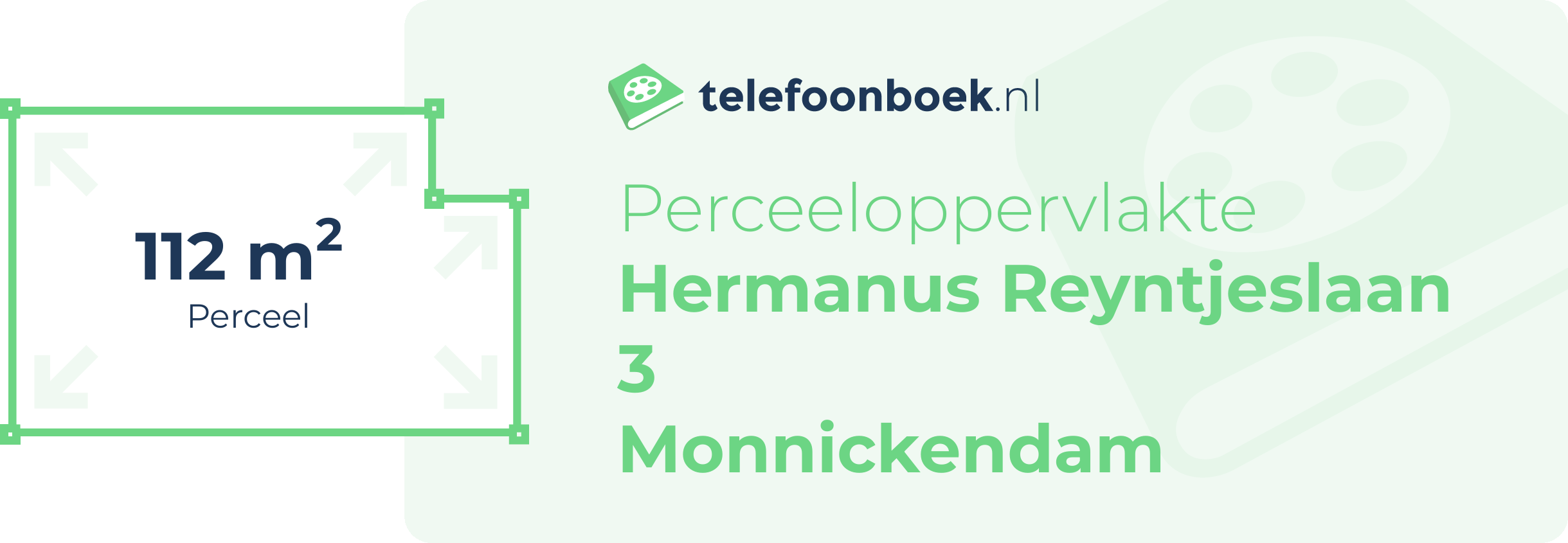 Perceeloppervlakte Hermanus Reyntjeslaan 3 Monnickendam