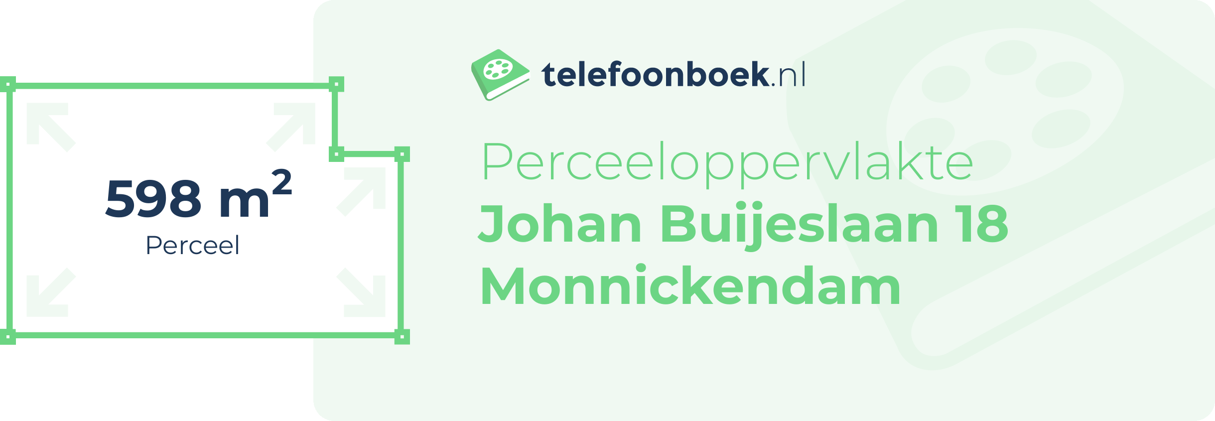 Perceeloppervlakte Johan Buijeslaan 18 Monnickendam