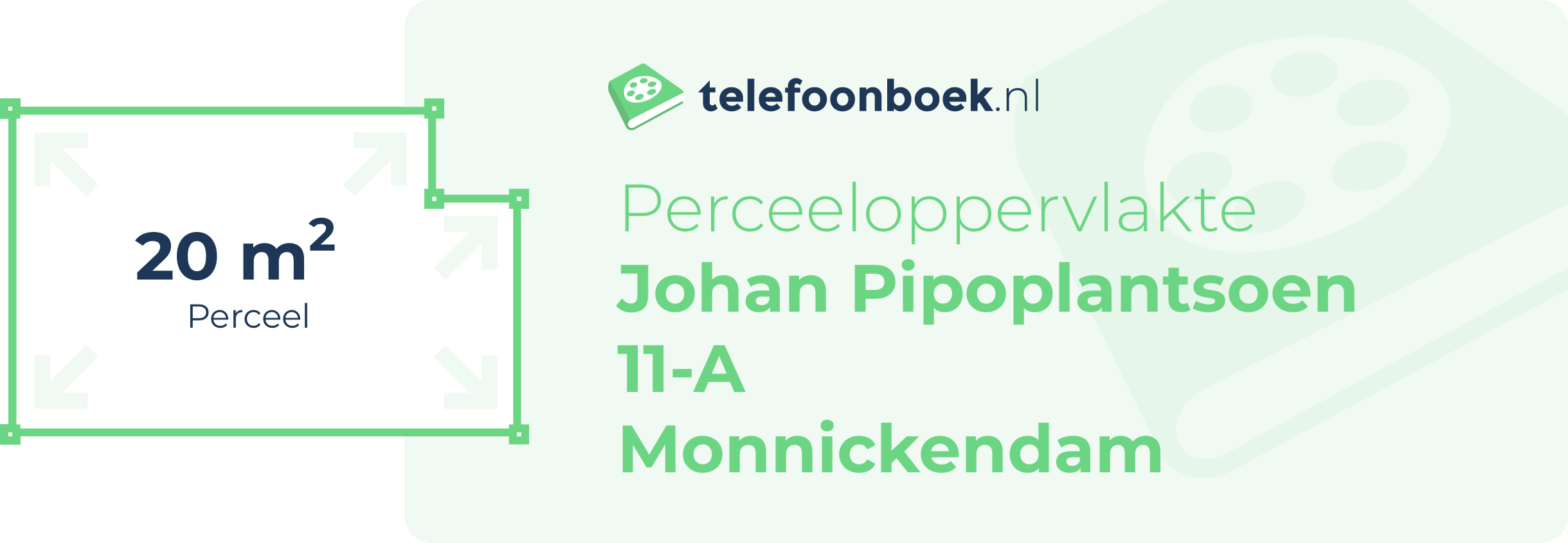 Perceeloppervlakte Johan Pipoplantsoen 11-A Monnickendam