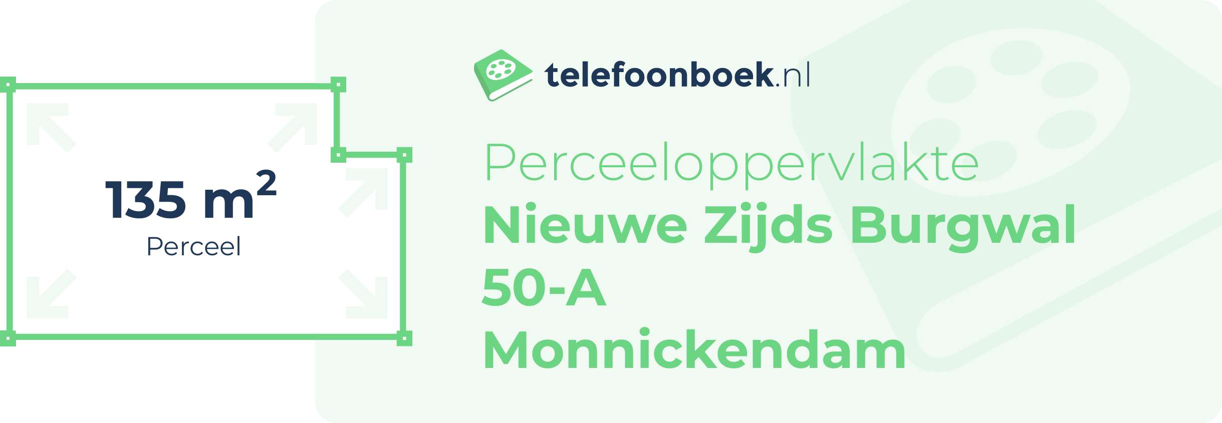 Perceeloppervlakte Nieuwe Zijds Burgwal 50-A Monnickendam