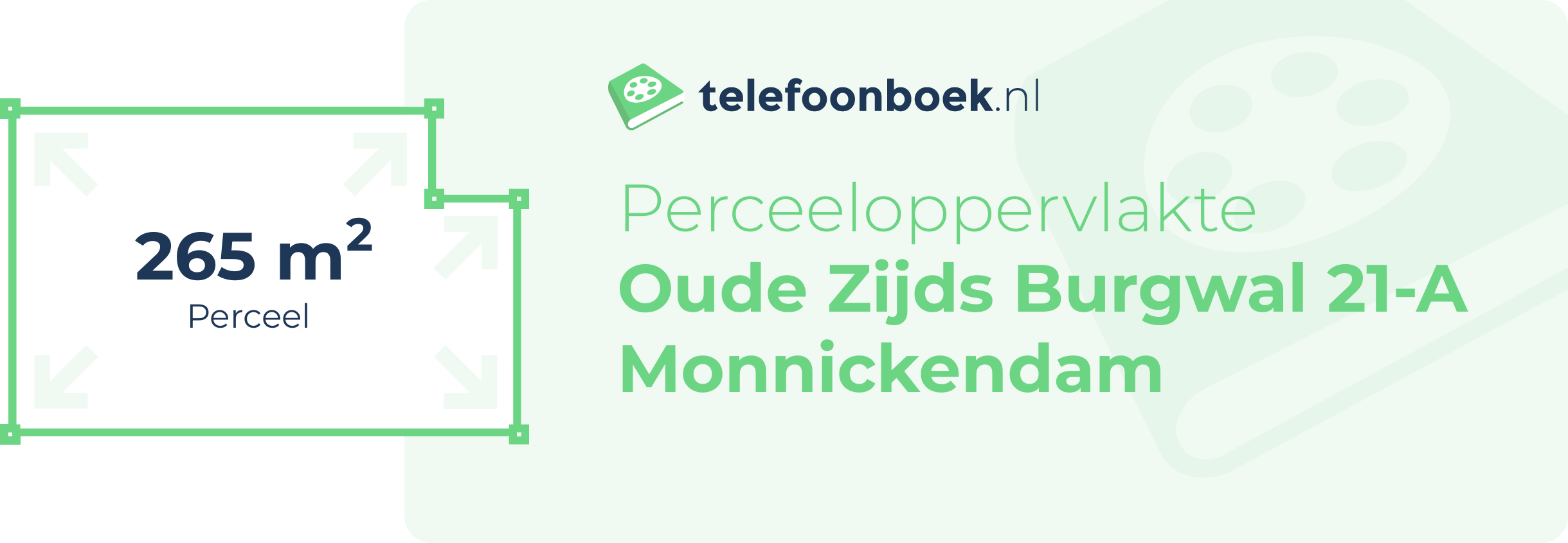 Perceeloppervlakte Oude Zijds Burgwal 21-A Monnickendam