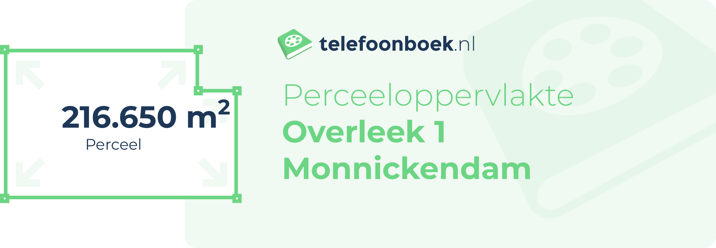 Perceeloppervlakte Overleek 1 Monnickendam