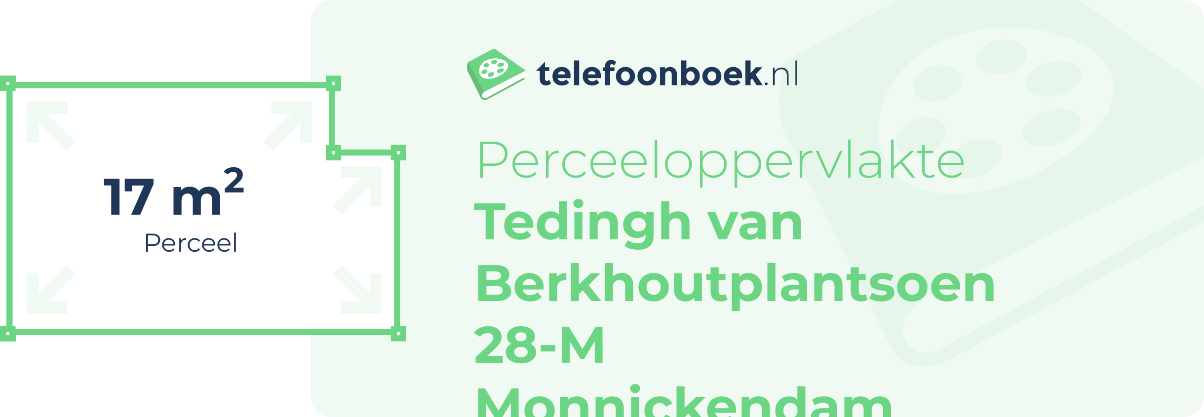 Perceeloppervlakte Tedingh Van Berkhoutplantsoen 28-M Monnickendam
