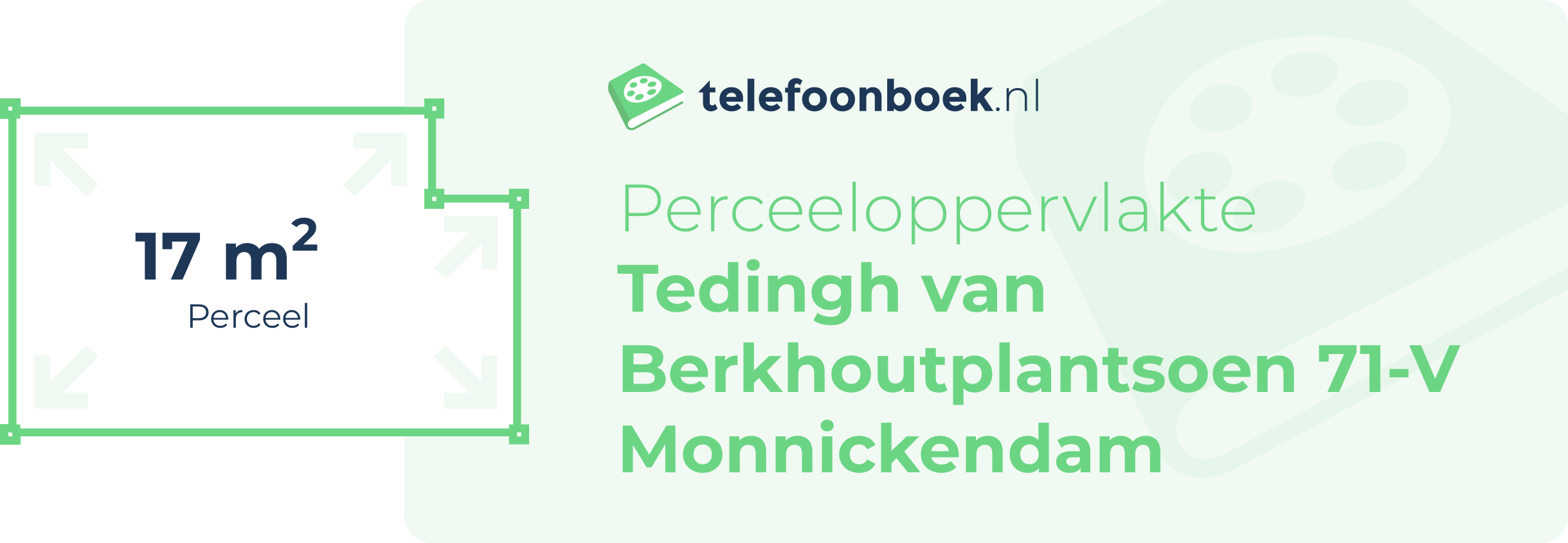 Perceeloppervlakte Tedingh Van Berkhoutplantsoen 71-V Monnickendam