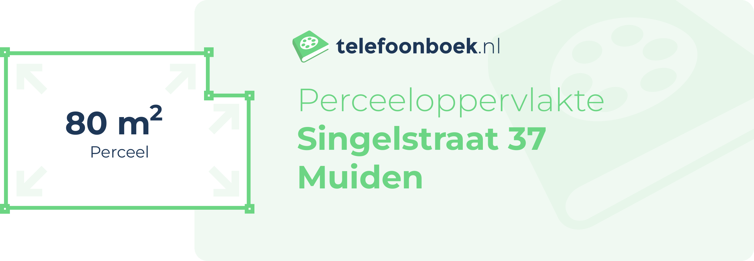 Perceeloppervlakte Singelstraat 37 Muiden