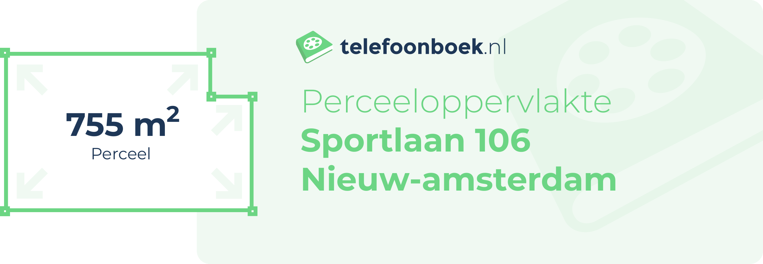 Perceeloppervlakte Sportlaan 106 Nieuw-Amsterdam
