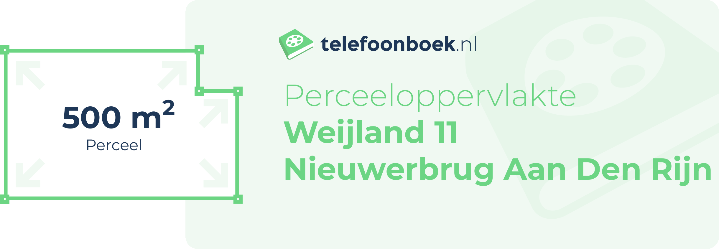 Perceeloppervlakte Weijland 11 Nieuwerbrug Aan Den Rijn