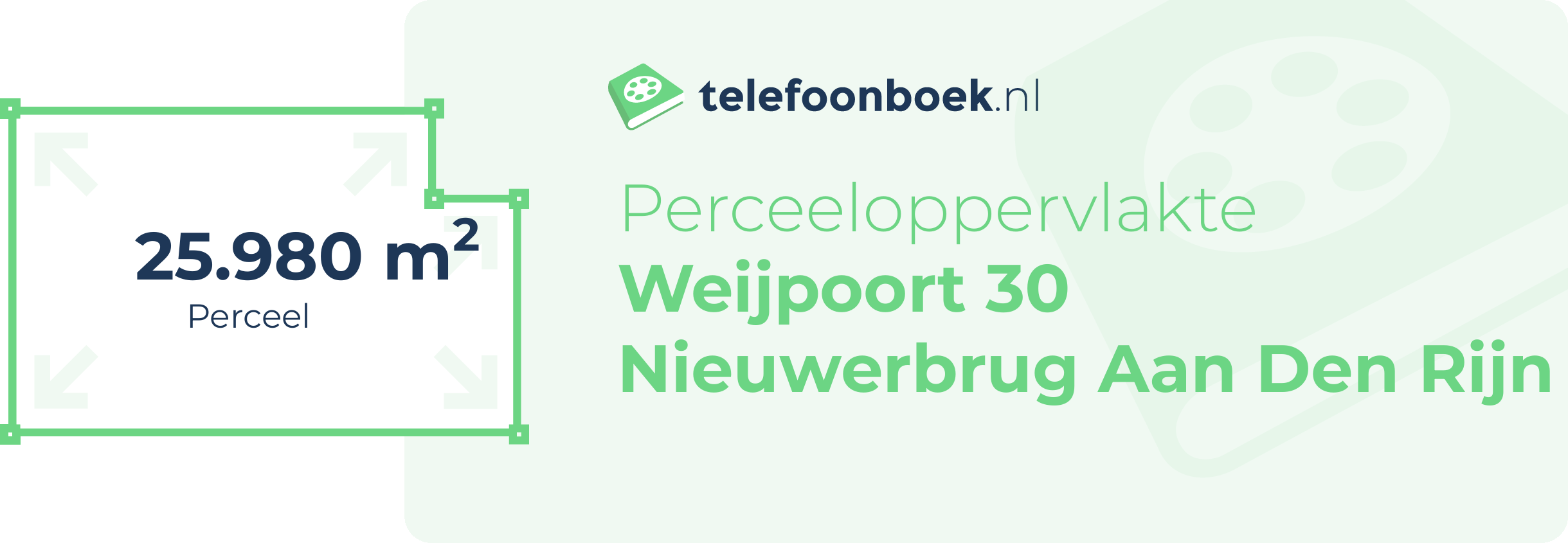 Perceeloppervlakte Weijpoort 30 Nieuwerbrug Aan Den Rijn