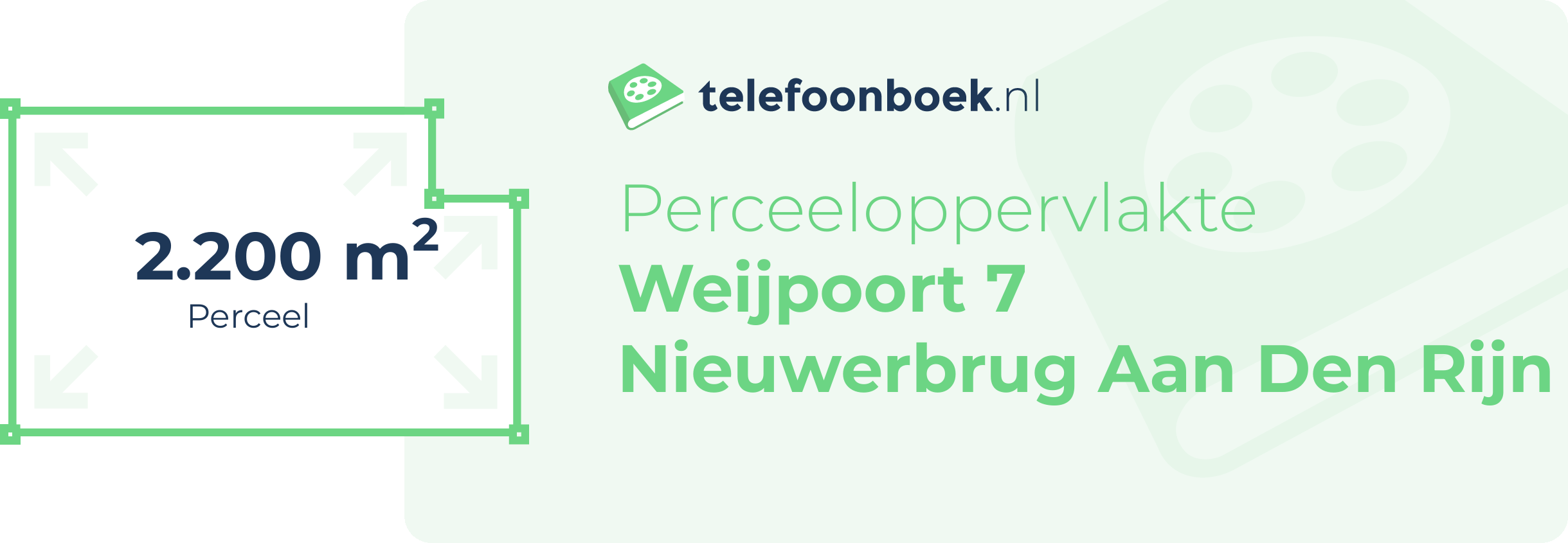 Perceeloppervlakte Weijpoort 7 Nieuwerbrug Aan Den Rijn