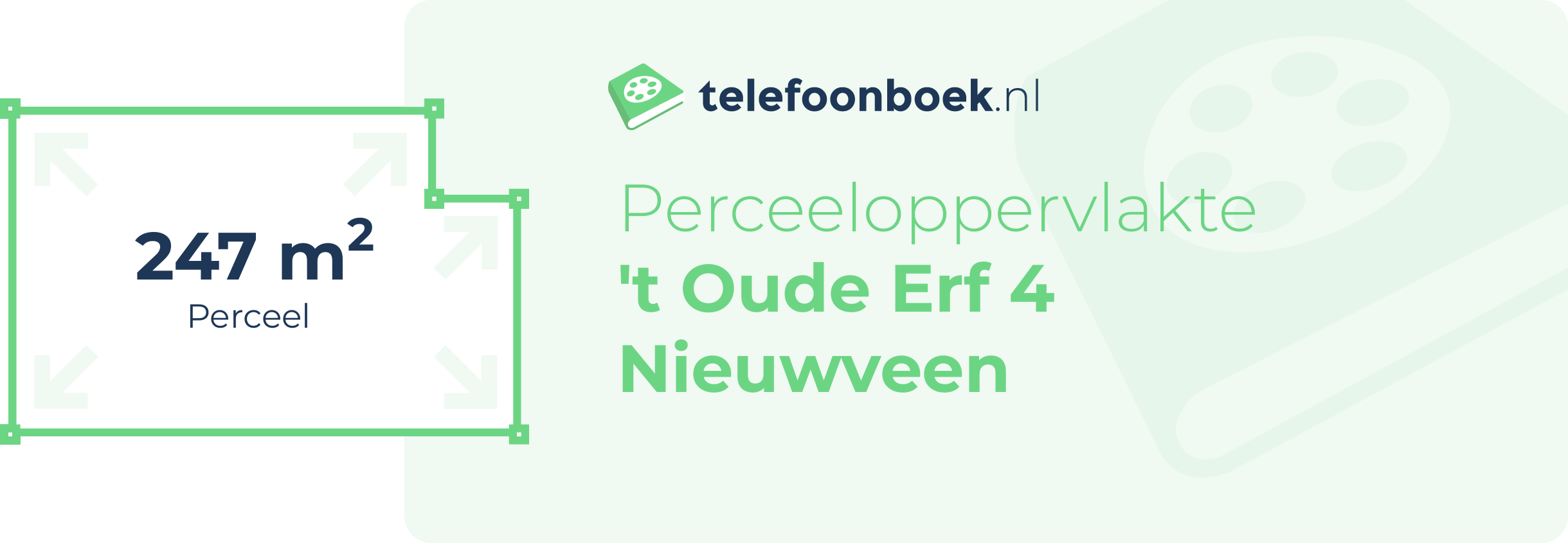 Perceeloppervlakte 't Oude Erf 4 Nieuwveen