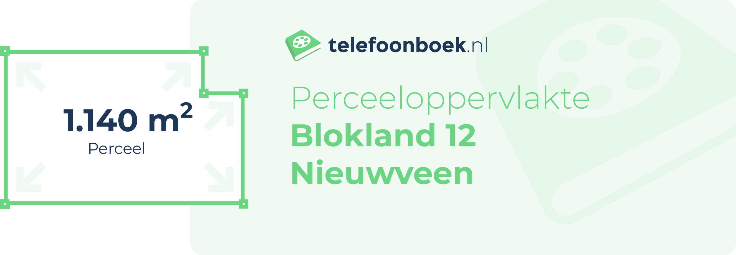 Perceeloppervlakte Blokland 12 Nieuwveen