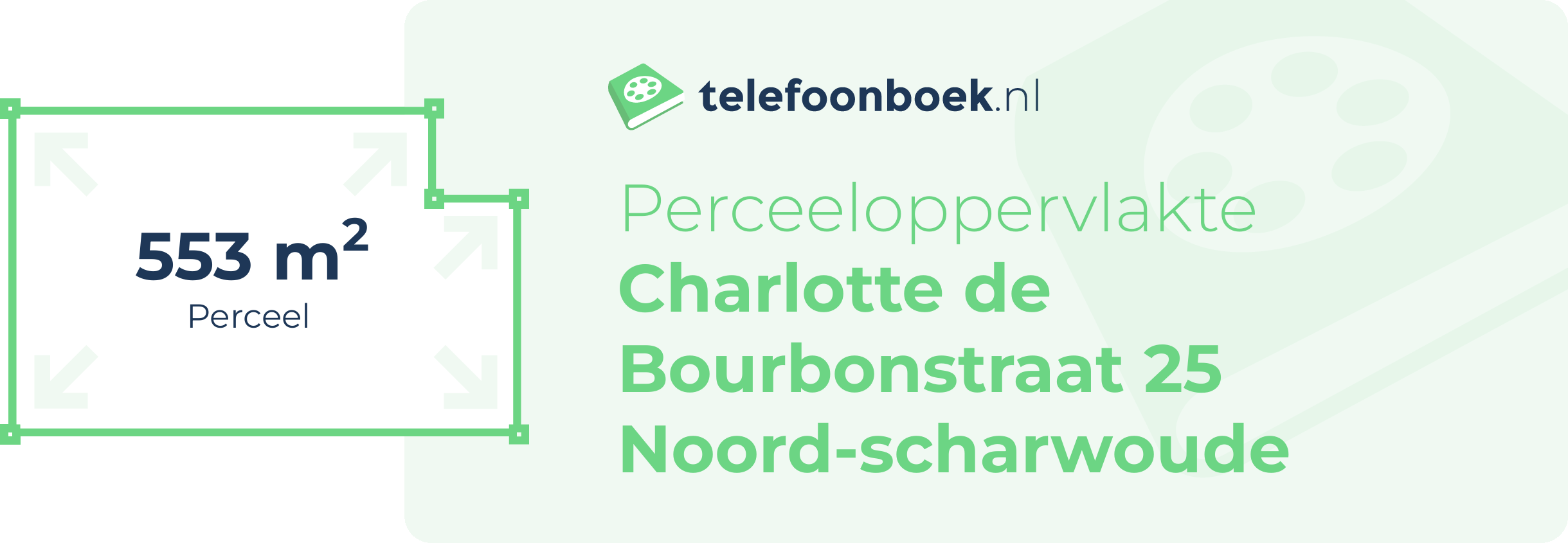 Perceeloppervlakte Charlotte De Bourbonstraat 25 Noord-Scharwoude