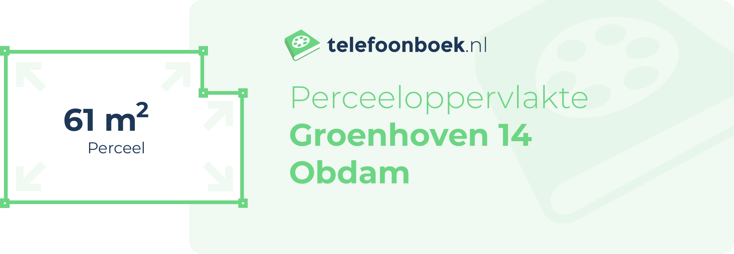 Perceeloppervlakte Groenhoven 14 Obdam