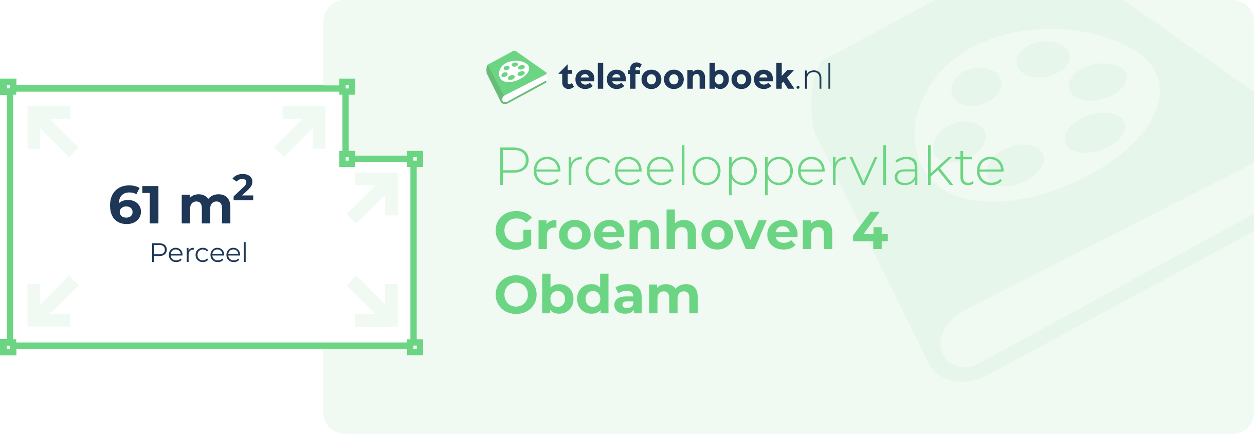 Perceeloppervlakte Groenhoven 4 Obdam