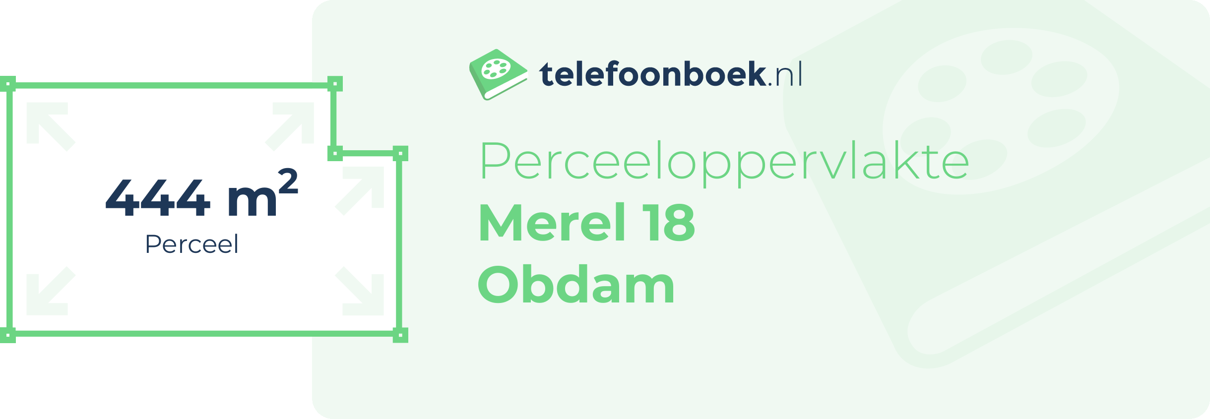 Perceeloppervlakte Merel 18 Obdam