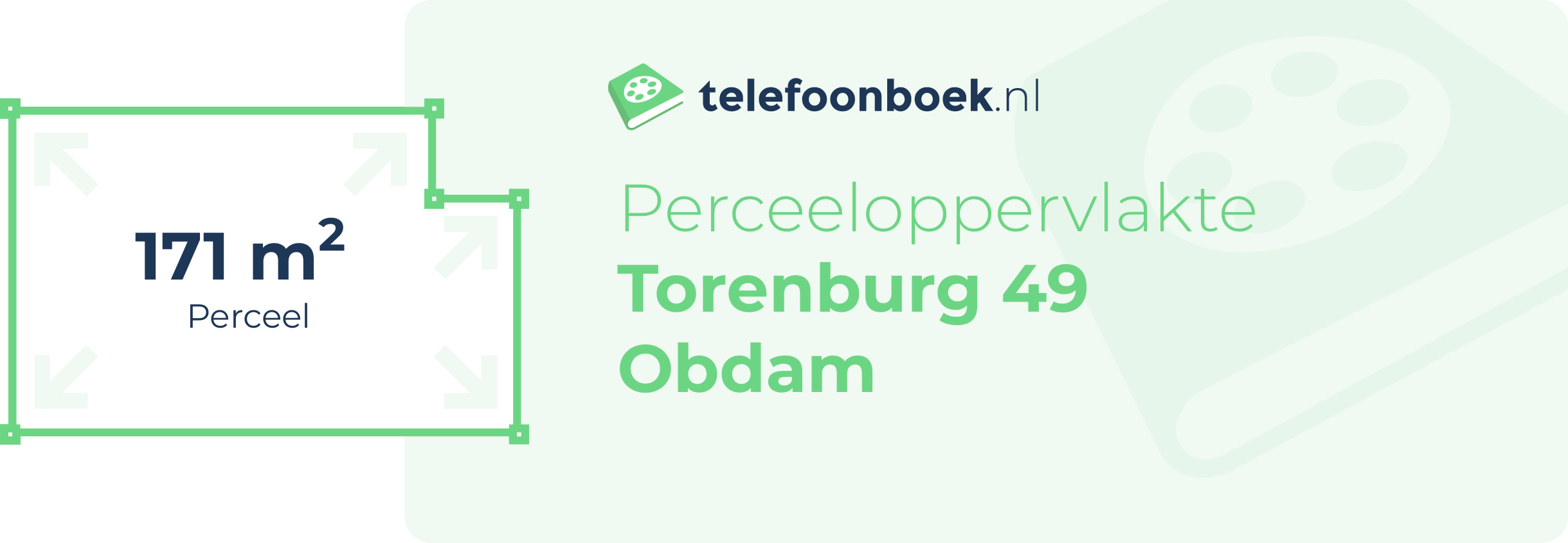 Perceeloppervlakte Torenburg 49 Obdam