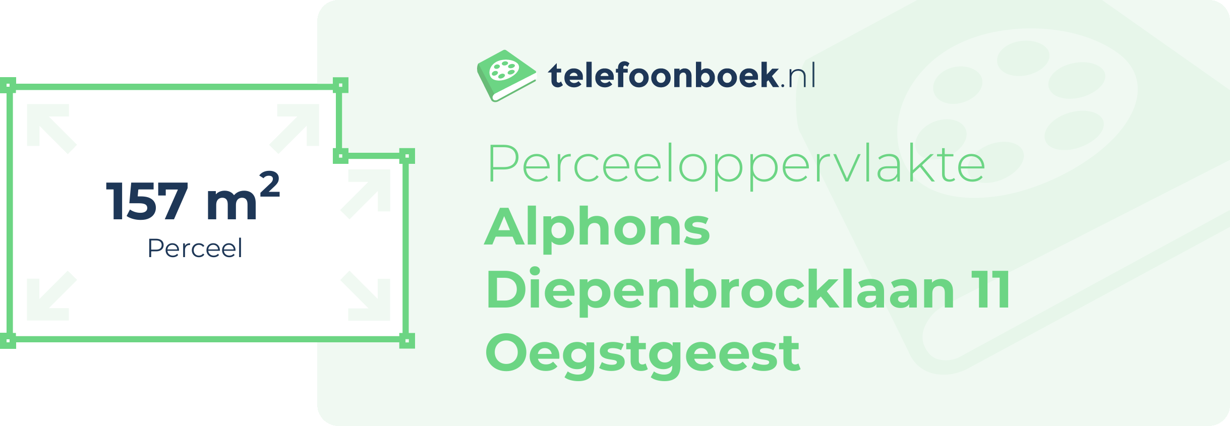 Perceeloppervlakte Alphons Diepenbrocklaan 11 Oegstgeest