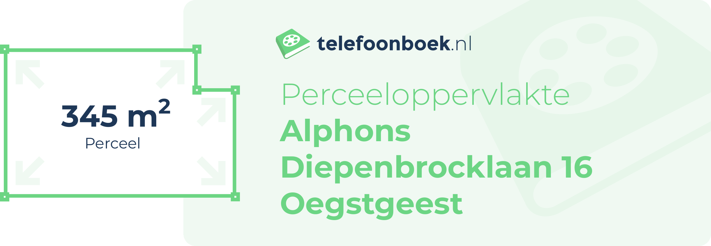 Perceeloppervlakte Alphons Diepenbrocklaan 16 Oegstgeest