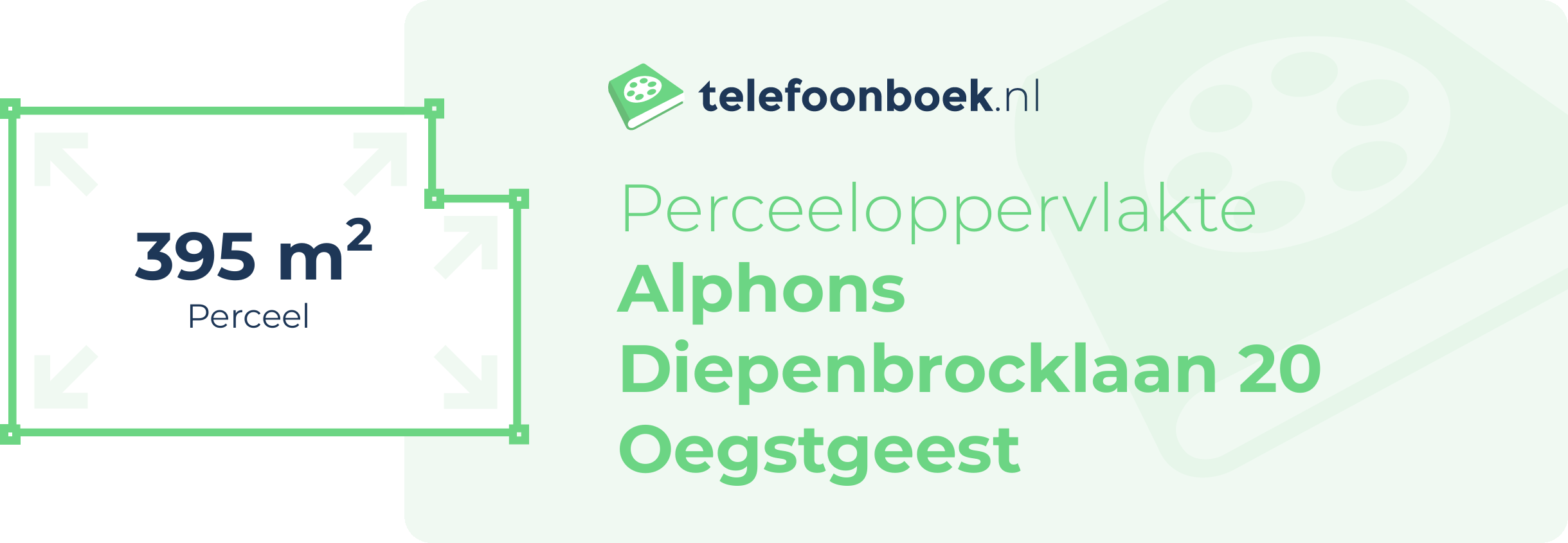 Perceeloppervlakte Alphons Diepenbrocklaan 20 Oegstgeest