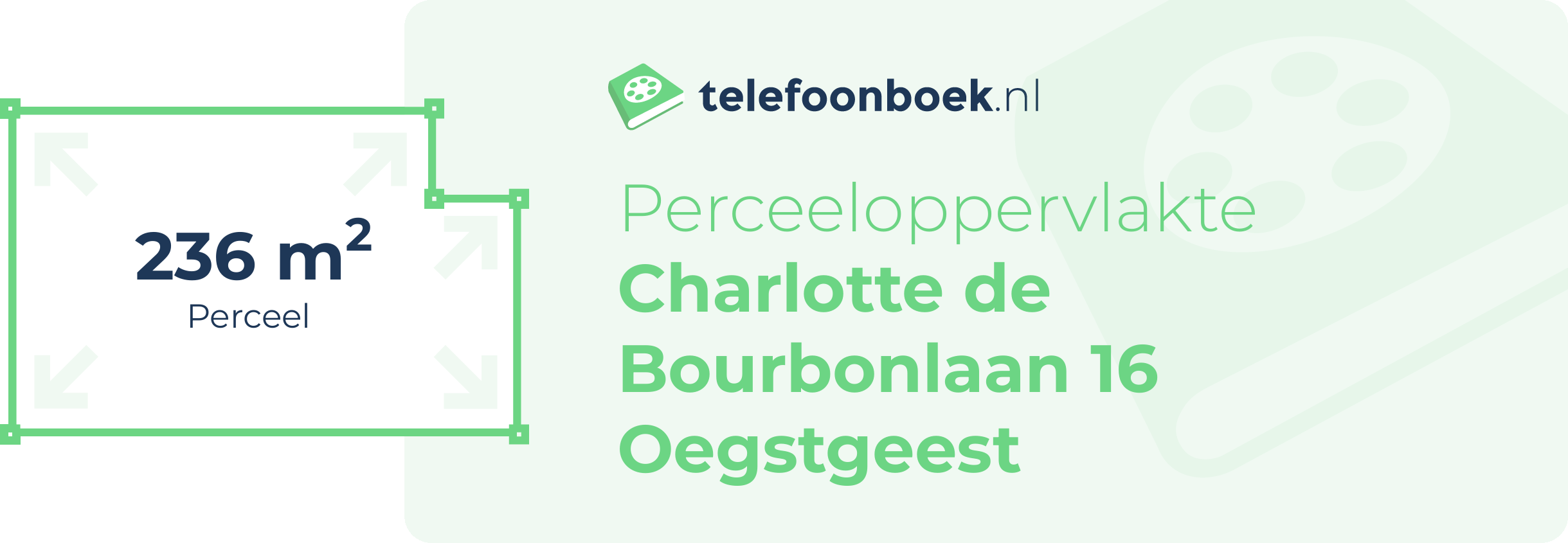 Perceeloppervlakte Charlotte De Bourbonlaan 16 Oegstgeest