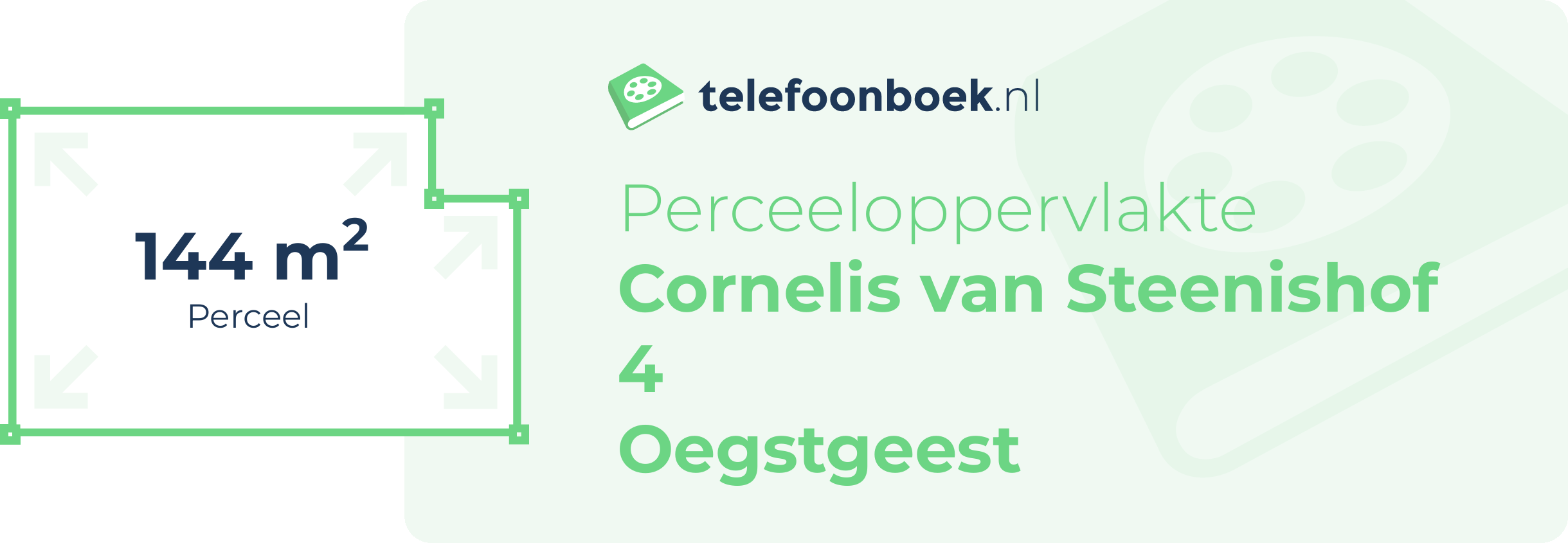 Perceeloppervlakte Cornelis Van Steenishof 4 Oegstgeest