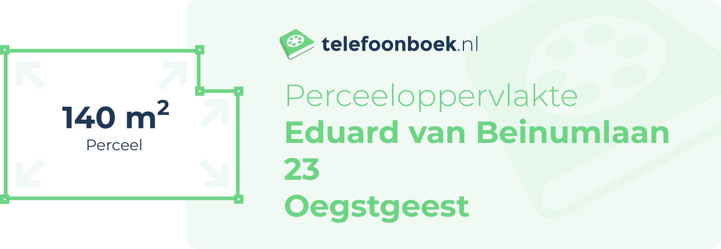 Perceeloppervlakte Eduard Van Beinumlaan 23 Oegstgeest