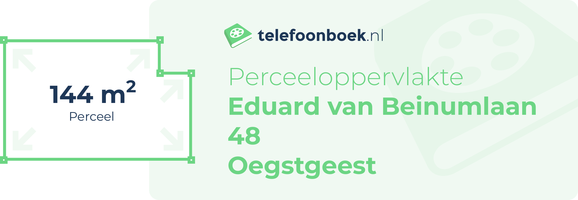 Perceeloppervlakte Eduard Van Beinumlaan 48 Oegstgeest