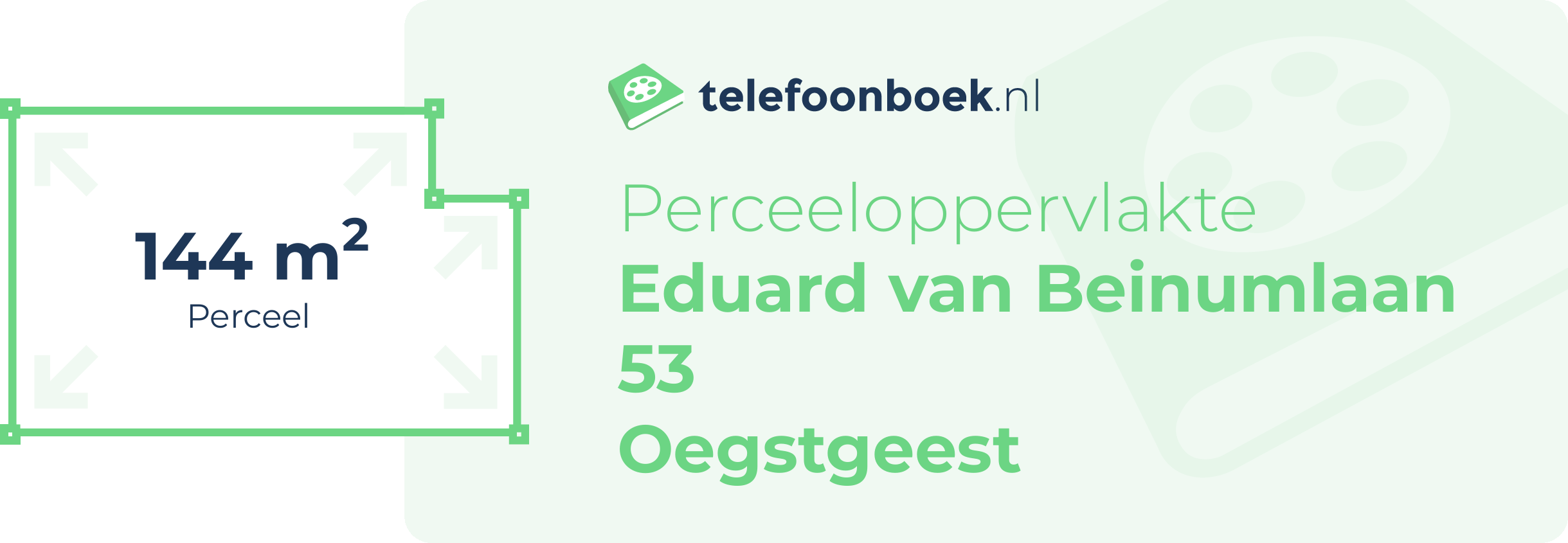 Perceeloppervlakte Eduard Van Beinumlaan 53 Oegstgeest