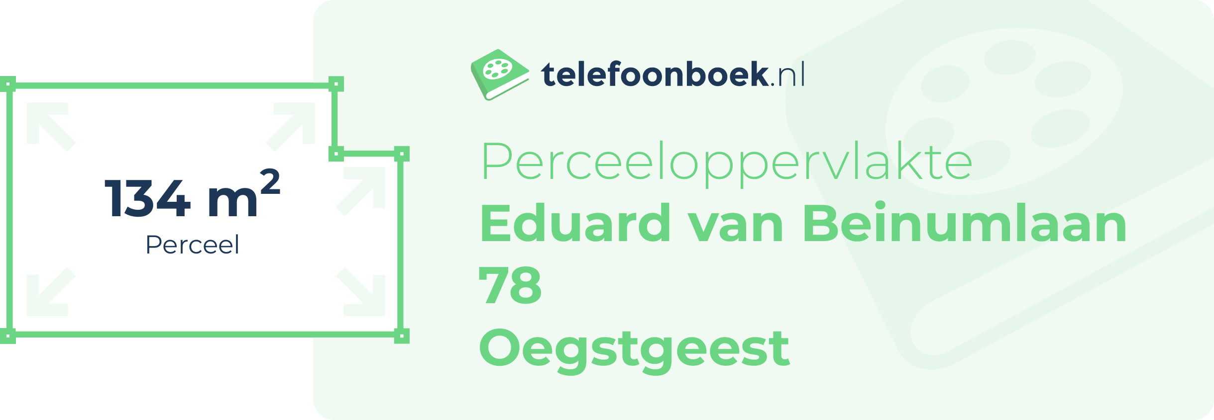 Perceeloppervlakte Eduard Van Beinumlaan 78 Oegstgeest